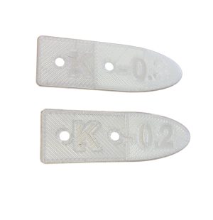 Kitefoil negative angle shim set